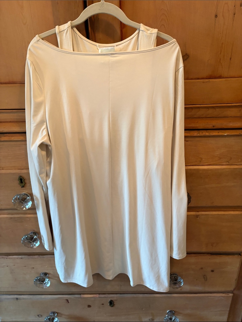 MarlaWynne Cream Long Sleeve Tunic Top